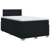 vidaXL Letto box spring con materasso Nero 120 x 200 cm Tessuto