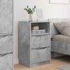 vidaXL Comodini con cassetto 2 pcs Grigio cemento 40 x 30 x 467 cm
