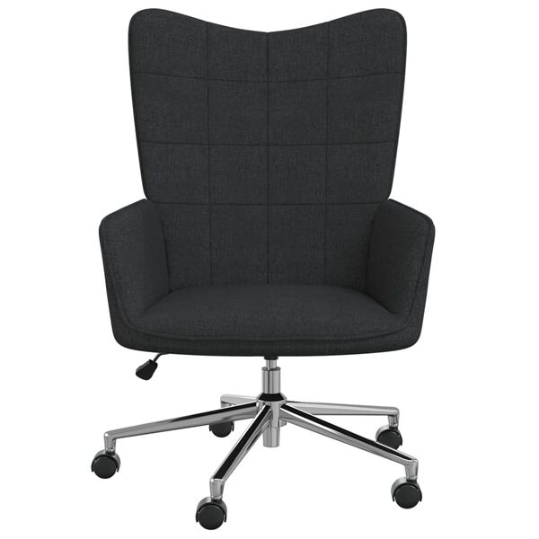 vidaXL Poltrona Relax Nera in Tessuto