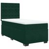 vidaXL Giroletto a Molle con Materasso Verde Scuro 100x200 cm Velluto