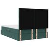 vidaXL Letto con contenitore e LED Verde Scuro 140 x 190 cm Velluto