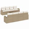 vidaXL Set Divano da Giardino Beige 55 x 55 x 37 cm polyrattan