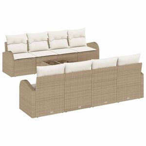 vidaXL Set Divano da Giardino Beige 55 x 55 x 37 cm polyrattan