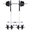 vidaXL Stazione per Squat con Bilanciere e Set di Manubri da 60,5 kg