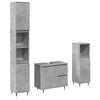 vidaXL Set Mobili da Bagno 3 pz Grigio Cemento in Legno Multistrato