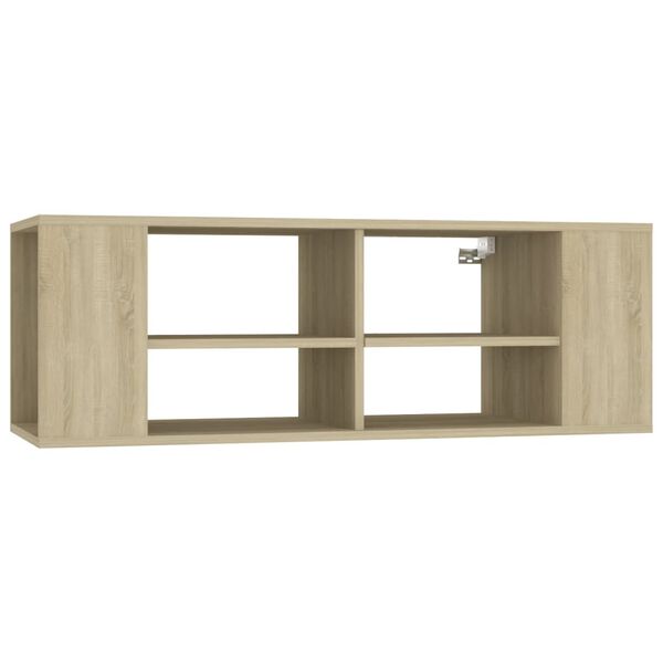 vidaXL Mobile TV da Parete Rovere Sonoma 102x35x35cm Legno Multistrato