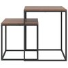 vidaXL Set di Tavolini 2 pz in Legno Multistrato e Metallo