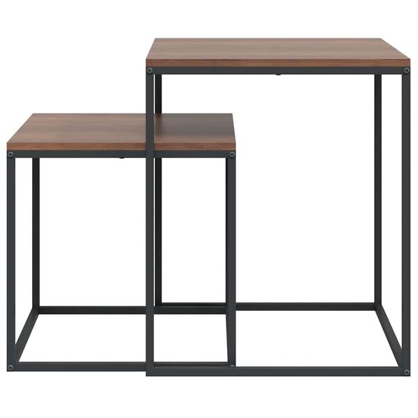 vidaXL Set di Tavolini 2 pz in Legno Multistrato e Metallo