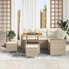 vidaXL Set Divano da Giardino 8 pcs Beige polyrattan