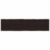 vidaXL Piano Tavolo Marrone Scuro 200x50x(2-4)cm Rovere Non Trattato