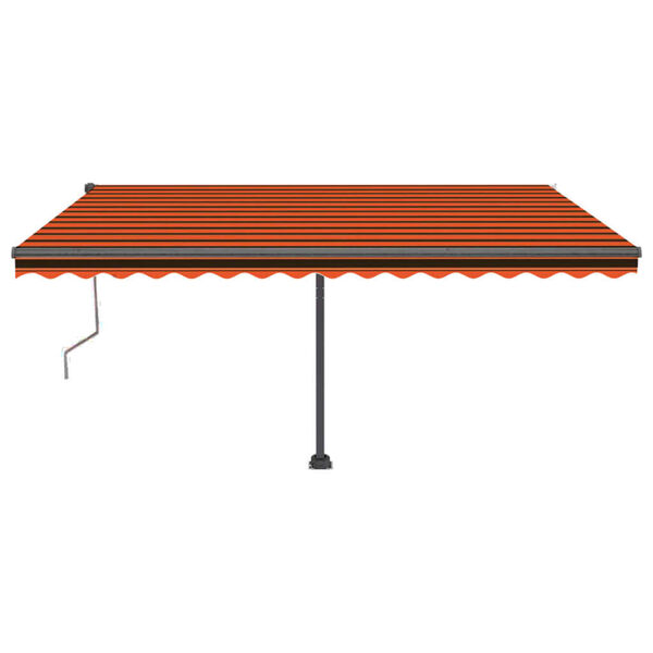 vidaXL Tenda da Sole Autoportante Automatica 450x350cm Arancio Marrone