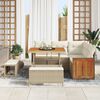 vidaXL Set Divano da Giardino 9 pcs Beige e Crema polyrattan