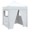 vidaXL Gazebo Pieghevole Professionale 4 Pareti 2x2m Acciaio Bianco