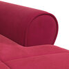 vidaXL Chaise Lounge con cuscino Rosso Vino 91 x 157 x 91 cm Velluto
