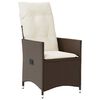 vidaXL Set Bistr&ograve; da Giardino 11 pz con Cuscini in Polyrattan Marrone