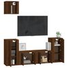 vidaXL Set Mobili Porta TV 5 pz Rovere Marrone in Legno Multistrato