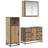 vidaXL Set di mobili per il bagno con porta 3 pcs Rovere artigianale