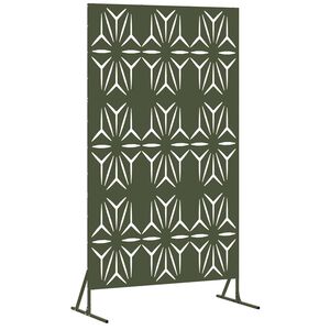 vidaXL Schermo per Privacy 100 x 50 x 180 cm Acciaio Verde Oliva