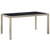 vidaXL Set da Pranzo da Giardino 7 pz con Cuscini in Polyrattan Beige