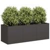 vidaXL Fioriera Nera 120x40x40 cm Acciaio Laminato a Freddo