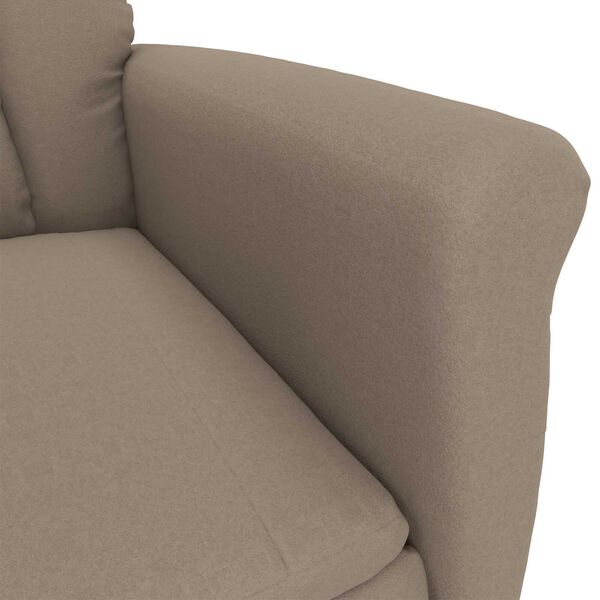 vidaXL Poltrona reclinabile taupe Talpa 70.5 x 96.5 x 95 cm Poliestere