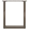 vidaXL Gambe per Tavolino da Caffè a Forma di U 2 pz Acciaio Naturale 28x(42-43) cm Acciaio