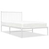 vidaXL Giroletto con Testiera Metallo Bianco 100x190 cm