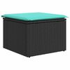 vidaXL Set Divani da Giardino con Cuscini 7pz Nero Polyrattan