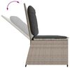 vidaXL Panchina da giardino con cuscino Grigio chiaro Poly Rattan