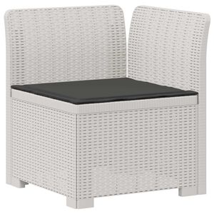 vidaXL Divano da Giardino a 1 Posto con Cuscino Aspetto Rattan PP