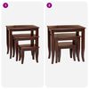 vidaXL Tavolini Nesting 3 pcs Marrone Legno di Mogano Massello