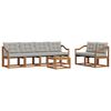 vidaXL Set di divani da esterno 7 pz Grigio Naturale e Chiaro