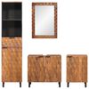 vidaXL Set da Bagno Acacia Marrone Winish Legno di mango massello
