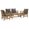 vidaXL Set Divani da Giardino 5 pz con Cuscini in Massello di Acacia