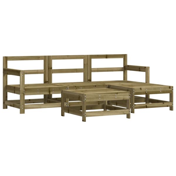 vidaXL Set Salotto da Giardino 5 pz in Legno Impregnato di Pino