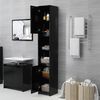 vidaXL Mobile da Bagno Nero 30x30x183,5 cm in Legno Multistrato