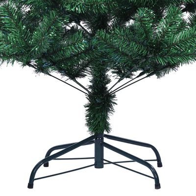 vidaXL Albero di Natale Artificiale Punte Iridescenti Verde 240 cm PVC
