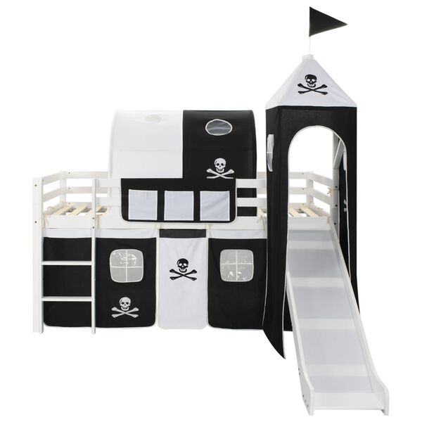 vidaXL Letto a Castello per Bambini Scivolo e Scala in Pino 97x208cm