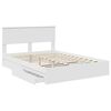 vidaXL Letto con Contenitore Bianco 160 x 200 cm Legno multistrato