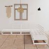 vidaXL Set Divani da Giardino 7 pz Bianco in Legno Massello di Pino