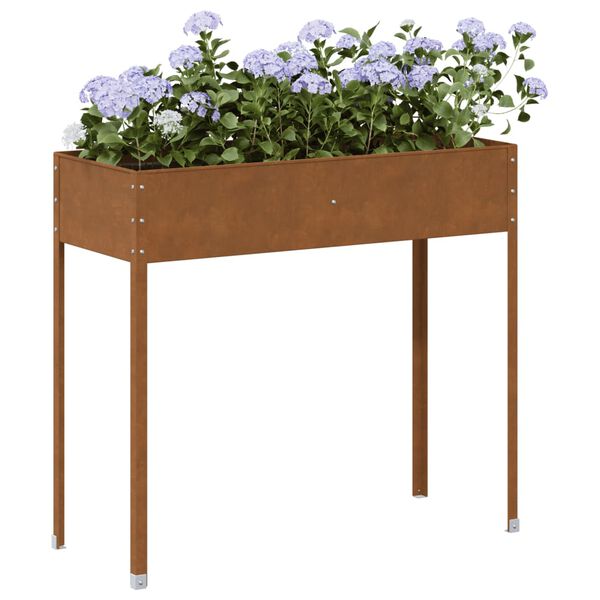 vidaXL Fioriera da Giardino 100,5x40,5x90 cm in Acciaio Corten