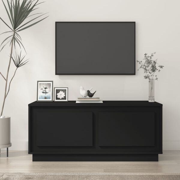 vidaXL Tavolino da Salotto Nero 102x50x44 cm in Legno Multistrato