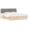 vidaXL Letto con Testiera Rivestita Grigio chiaro 200 x 200 cm