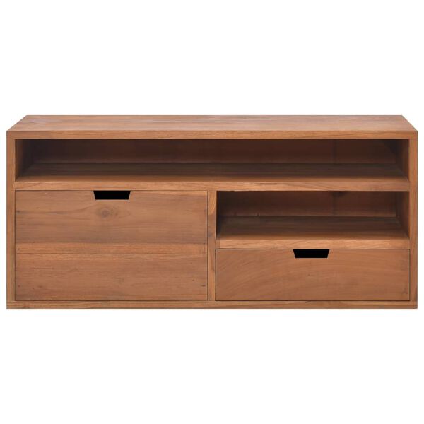 vidaXL Mobile Porta TV 90x30x40 cm in Legno Massello di Teak