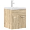 vidaXL Mobile da Bagno con Lavabo Integrato e Rubinetto Rovere Sonoma