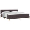 vidaXL Letto a molle con cuscino Marrone Scuro 200 x 200 cm Tessuto