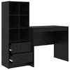 vidaXL Scrivania con cassetto 2 pcs Rovere Nero