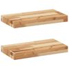 vidaXL Mensole da Parete 2 pz 40x20x4 cm Legno Acacia Rifinito a Olio