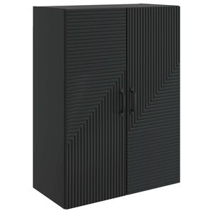 vidaXL Mobiletto a muro Nero 66 x 34,5 x 90 cm Legno ingegnerizzato