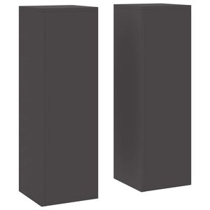 vidaXL Supporto per piante 2 pcs Nero 24 x 24 x 75 cm Acciaio